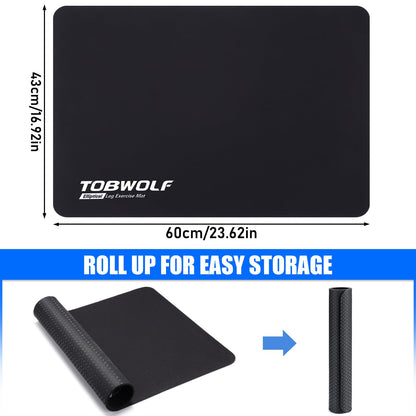 TOBWOLF Non-Slip Workout Mat for Under Desk Ellipticals, Exercise Mat for Ellipse Leg Exerciser Machine, Apply to Foot & Leg Pedal Exerciser for Seniors Fitness, Enhanced Stability & Floor Protection