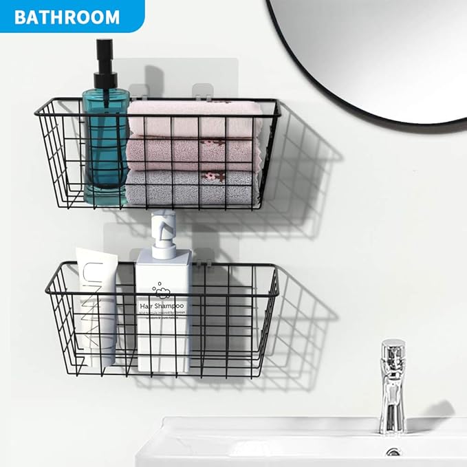 MaraFansie Hanging Kitchen Baskets Wire Storage Basket Over the Cabinet Door