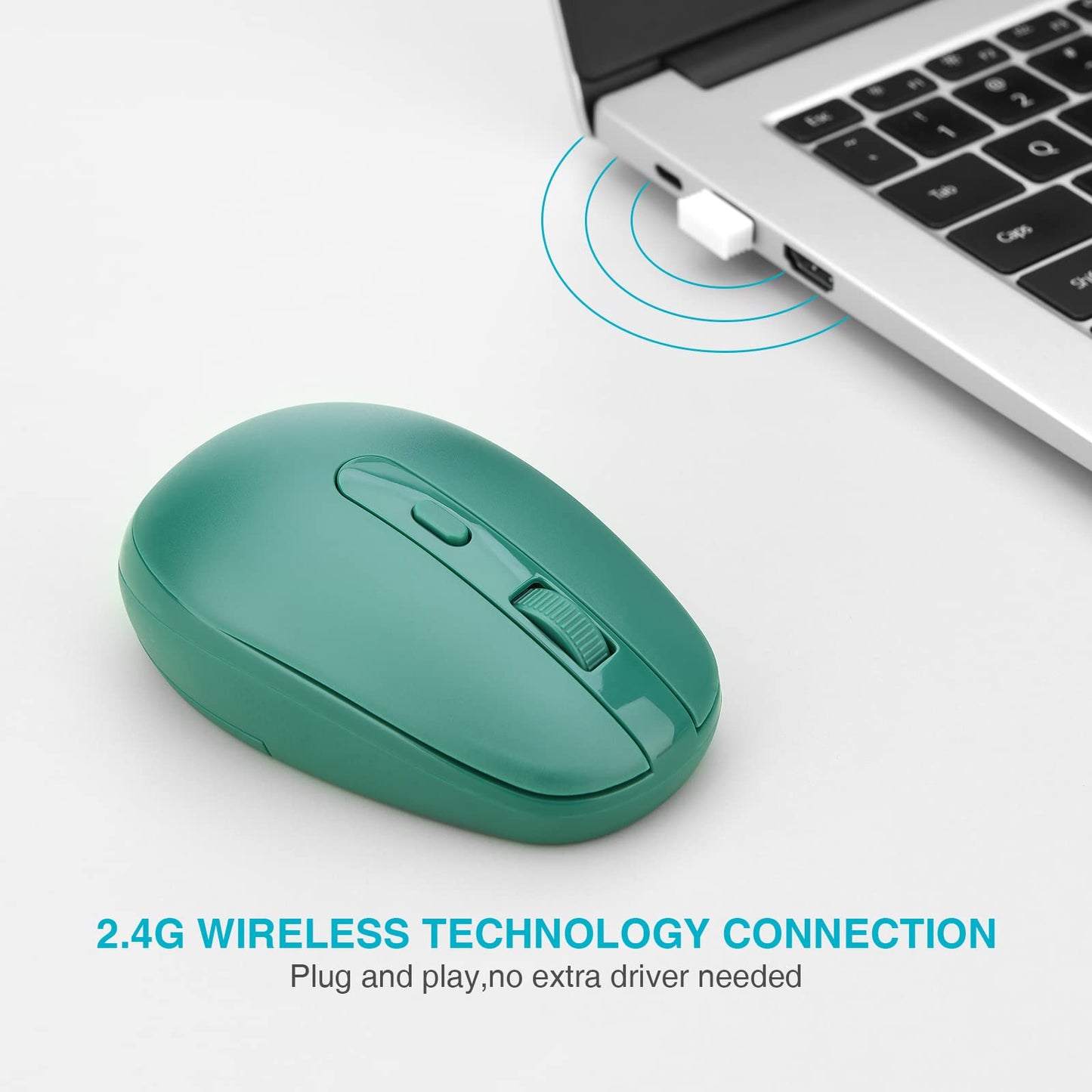 Rii Wireless Mouse RM700 2.4G Silent Mouse with USB Nano Receiver for Laptop,PC,Mac,Chromebook,Windows (Pink)