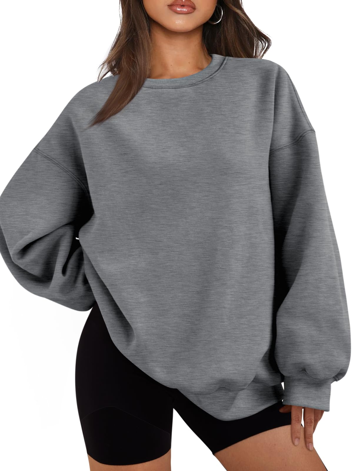 EFAN Womens Oversized Sweatshirts Hoodies Fleece Crewneck Sweaters Casual Tops Comfy Fall Fashion Outfits Winter Clothes 2025