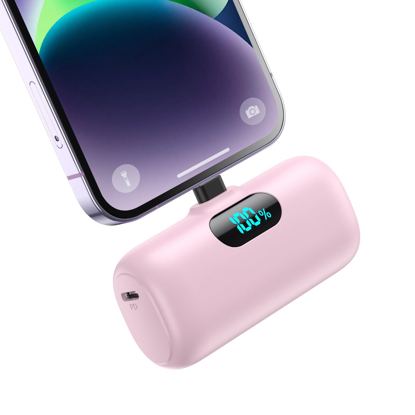 Small Portable Charger for iPhone,Upgraded 5000mAh PD Fast Charging Power Bank,Mini Battery Pack Backup Charger Compatible with iPhone 14/14 Pro Max/13/13 Pro/12 Pro/11/XS/XR/X/8/7/6 etc-Black