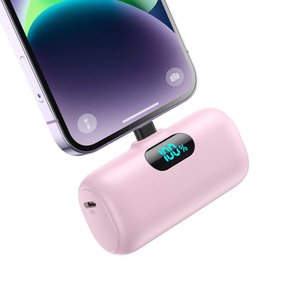 Small Portable Charger for iPhone,Upgraded 5000mAh PD Fast Charging Power Bank,Mini Battery Pack Backup Charger Compatible with iPhone 14/14 Pro Max/13/13 Pro/12 Pro/11/XS/XR/X/8/7/6 etc-Black