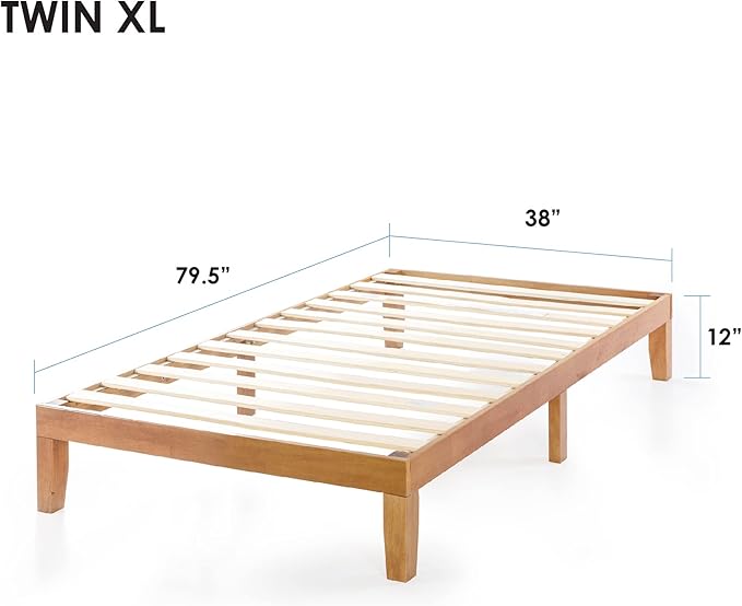 Mellow Naturalista Classic 12 Inch Solid Wood Platform Bed