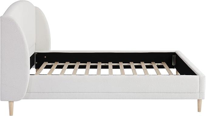Christopher Knight Home Hazel Queen Size Bed Frame, Upholstered Platform Bed