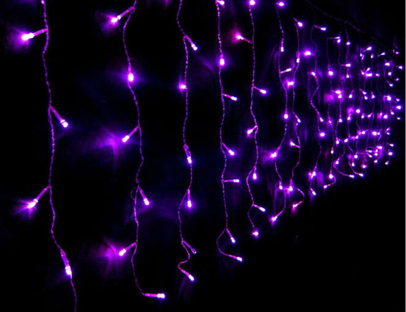 Lainin 3.5M/11ft 96 LED Linkable Fairy Curtain String Light with 8 Modes Control for Indoor/Outdoor/Patio/Wedding/Valentines Day/Christmas Party 4th of July Decor(Purple)
