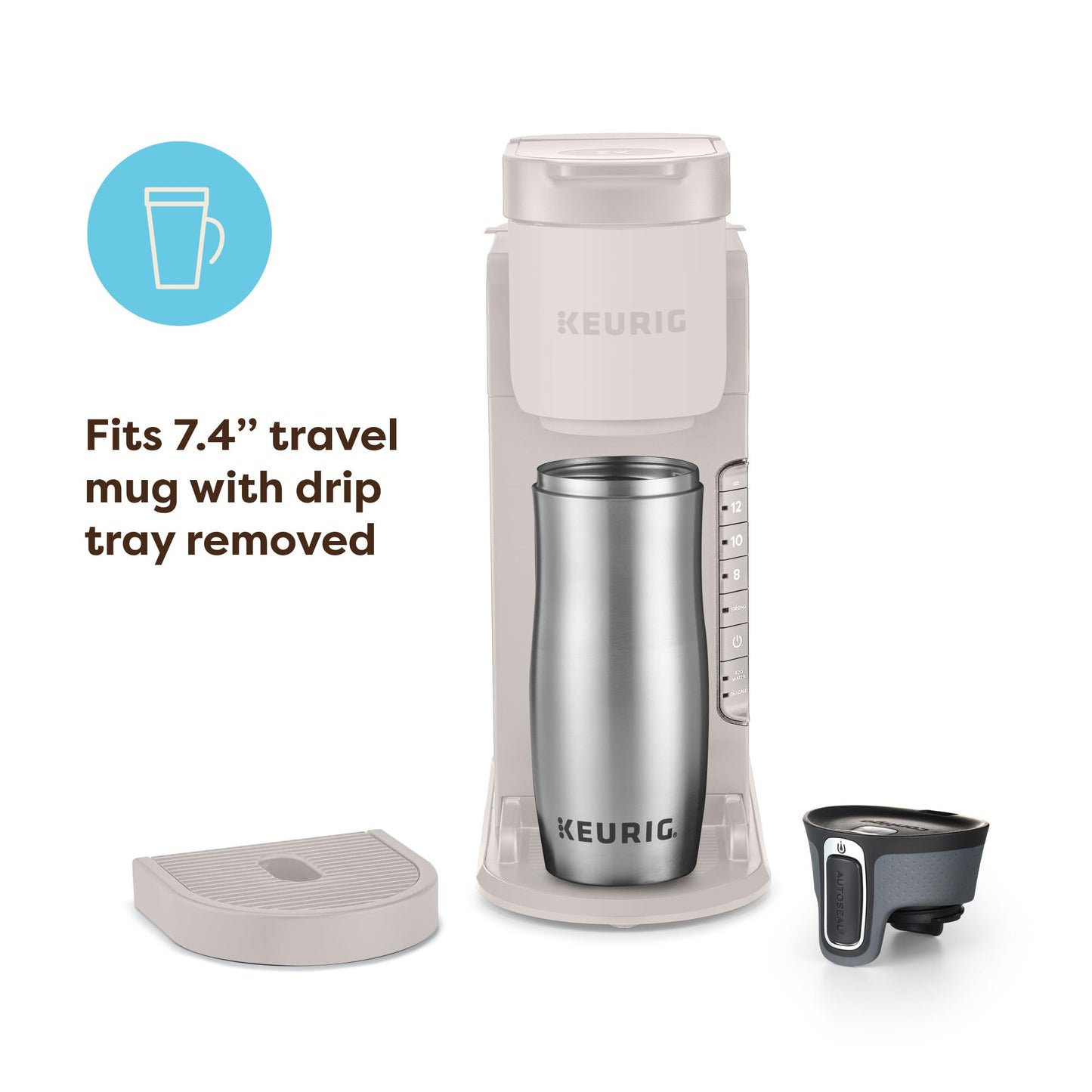 Keurig K-Express Single Serve K-Cup Pod Coffee Maker, 3 Brew Sizes, Strong Button Feature, 42oz Removable Reservoir, Black