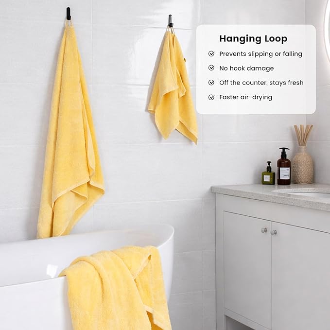 SEMAXE 12-Piece Family Bathroom Towel Set