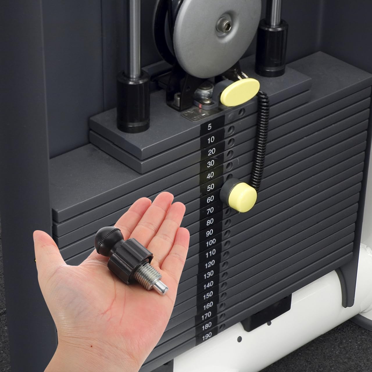 LIOOBO Spring Knob Pin for Gym Machine Fitness Equipment Spring Knob Weight Bench Replacement Parts Secure Lock