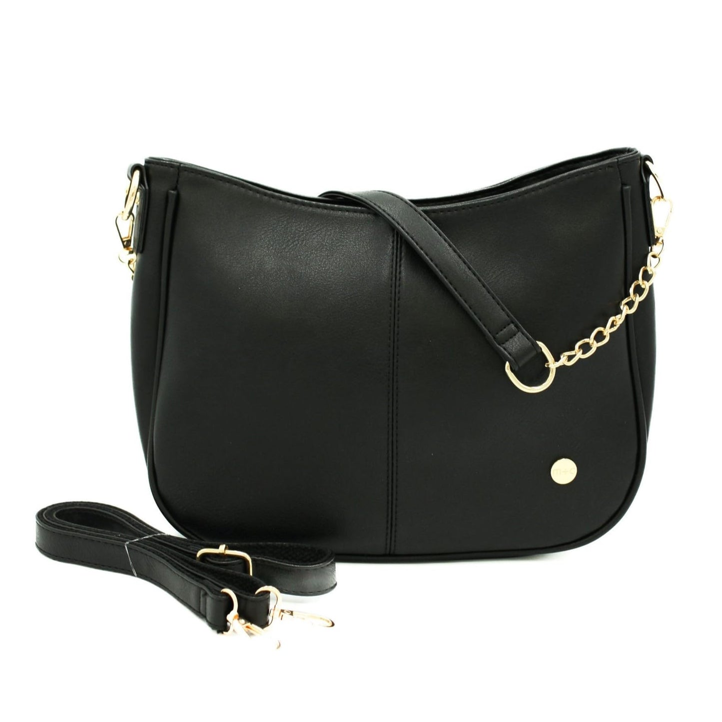 Modern+Chic Crossbody Bags for Women - Marissa Saddle Crossbody, Vegan Leather Shoulder or Handbag with Two Adjustable Straps