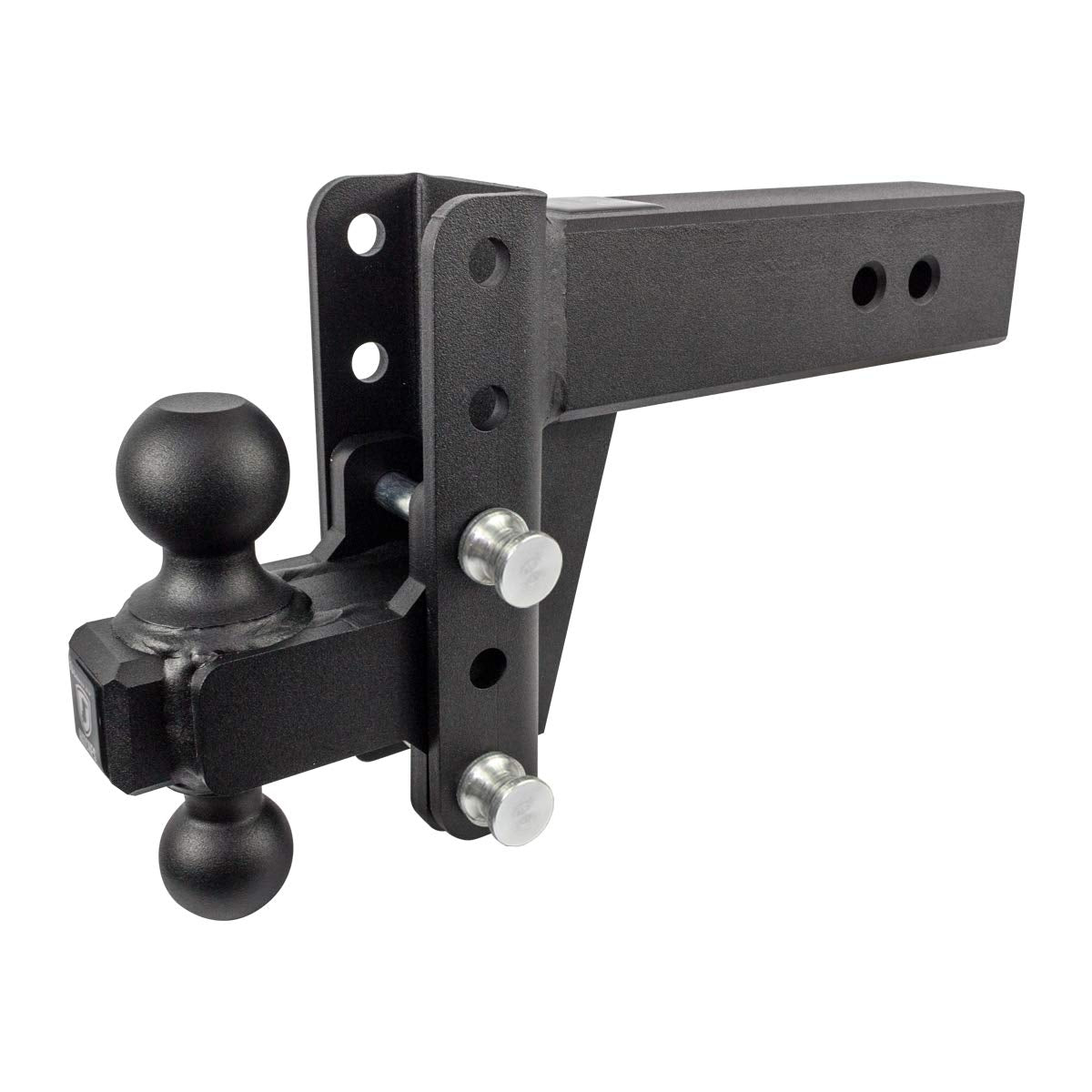 BulletProof Hitches - 3.0" Adjustable Extreme Duty Trailer Hitch (36,000 lb. Rating) - 4" Drop/Rise with 2" and 2 5/16" Dual Ball - Powder Coat, Solid Steel, Corrosion-Resistant