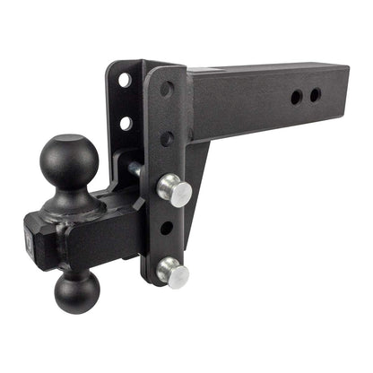 BulletProof Hitches - 3.0" Adjustable Extreme Duty Trailer Hitch (36,000 lb. Rating) - 4" Drop/Rise with 2" and 2 5/16" Dual Ball - Powder Coat, Solid Steel, Corrosion-Resistant