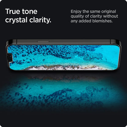 Spigen Tempered Glass Screen Protector [GlasTR EZ FIT] designed for iPhone 14 Pro Max [Case Friendly] - Sensor Protection / 2 Pack