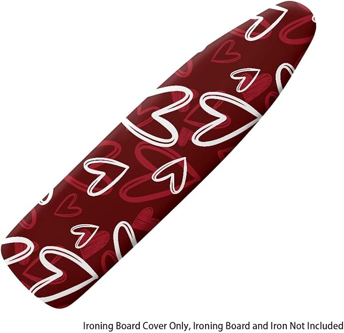 Red Heart 15x54 Ironing Board Cover Elastic Edge Romantic Iron Board Cover