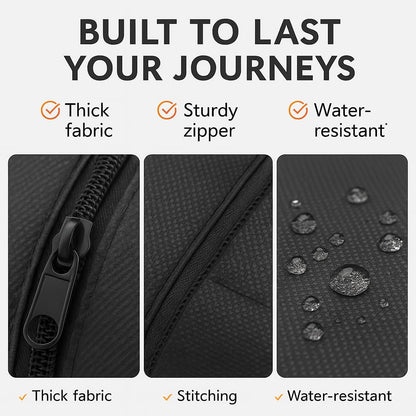 Shoe Bag for Travel, Gym & Sports – Water-Resistant Shoe Bag Cover/Pouch with Transparent Mesh Panel, Durable Zipper & Carry Handle – Fits Men’s Size 12 – Keeps Clothes Clean & Odor-Free | Pack of 3
