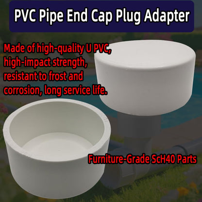 YONYONICE 20Pack 1inch PVC Pipe End Cap Fitting,Schedule 40, 1" PVC Pipe End Cap Plug Adapter for Cold Water Supply Lines, Garden Irrigation,Pipe Fitting Systems& DIY Garden Shelf,White.