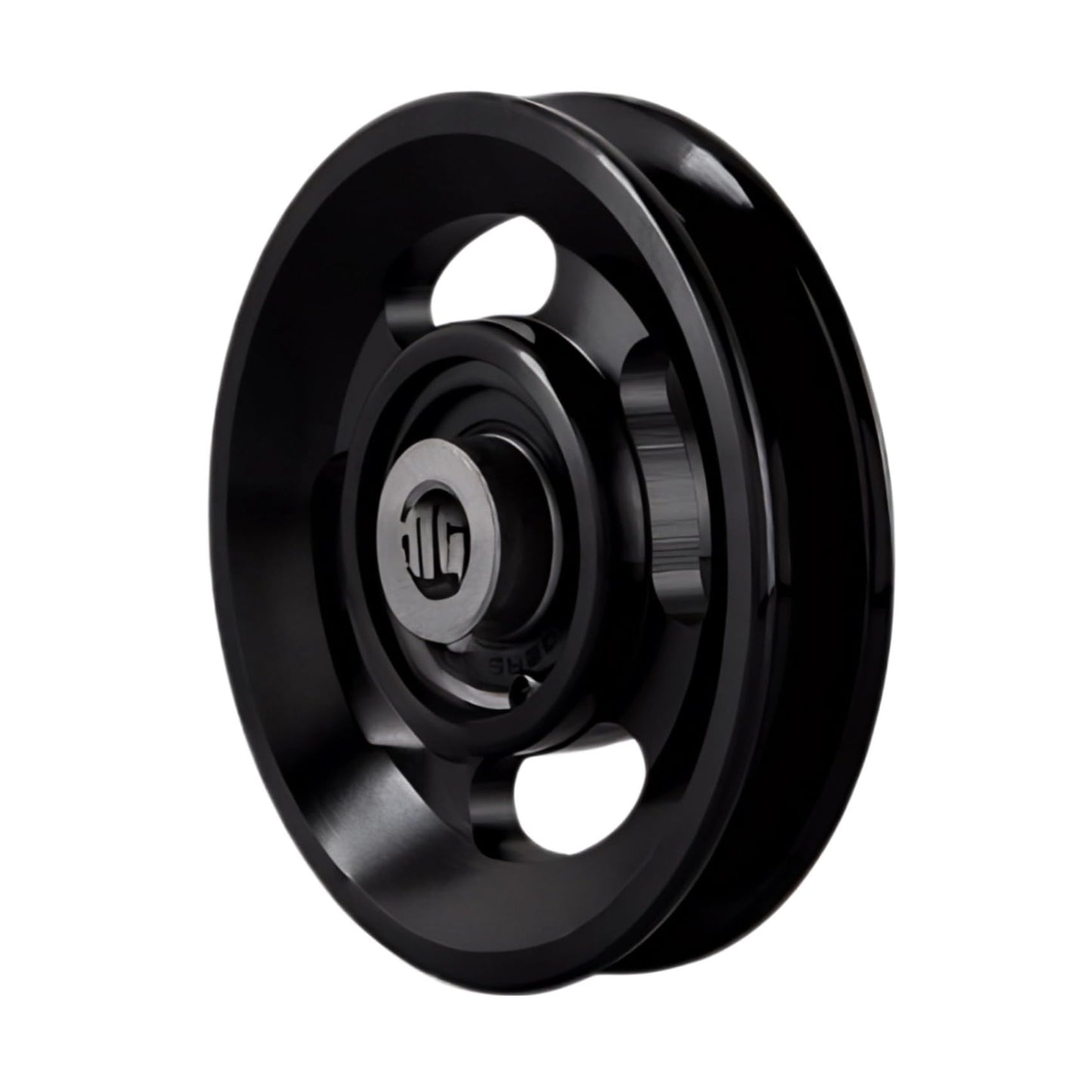 Gueiddi Aluminum Pulley for Home Gym, Load Capacity Sealed Bearing Pulley System, Quiet & Smooth Replacement Gym Pulley Wheel for Cable Machine, LAT Pulldown, Weight Equipment (1, Black, 114-115mm)