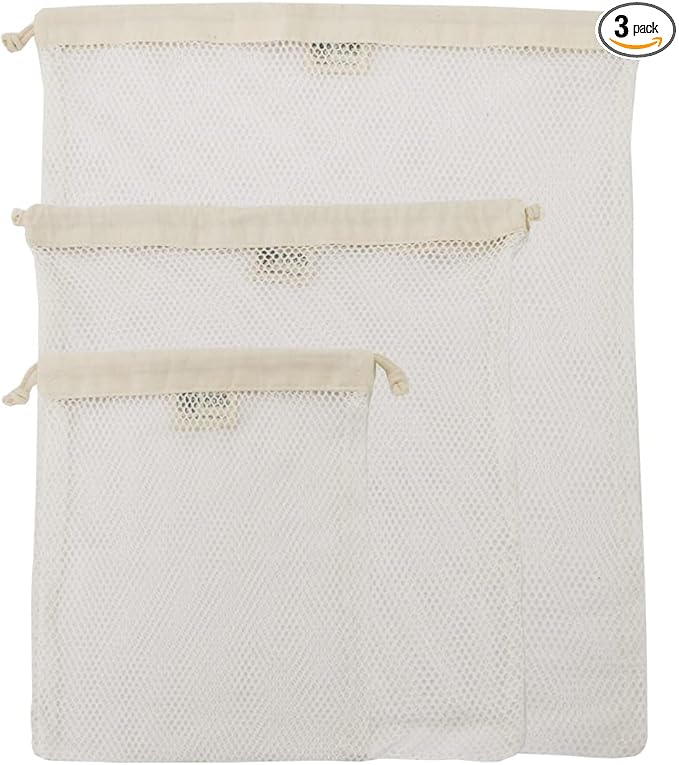 Simple Ecology Organic Cotton Mesh Laundry Bag; Machine Washing Bags