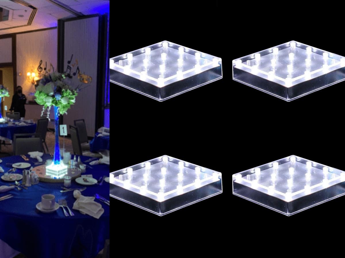 LARDUX Pack of 5 Led Light Base - Bright White
