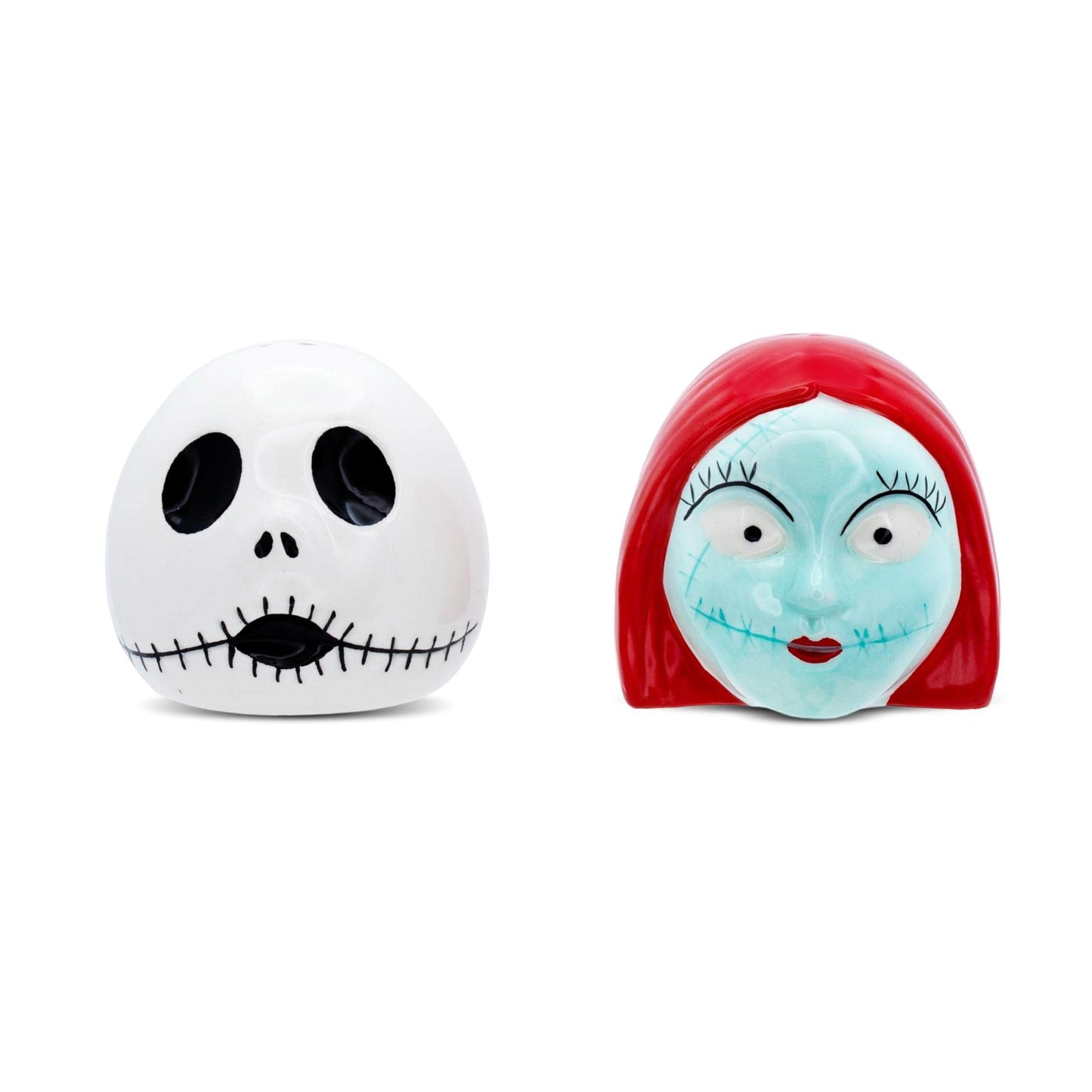 Disney The Nightmare Before Christmas Jack and Sally Ceramic Salt and Pepper Shakers, Set of 2 | Spice Dispenser Storage Canisters