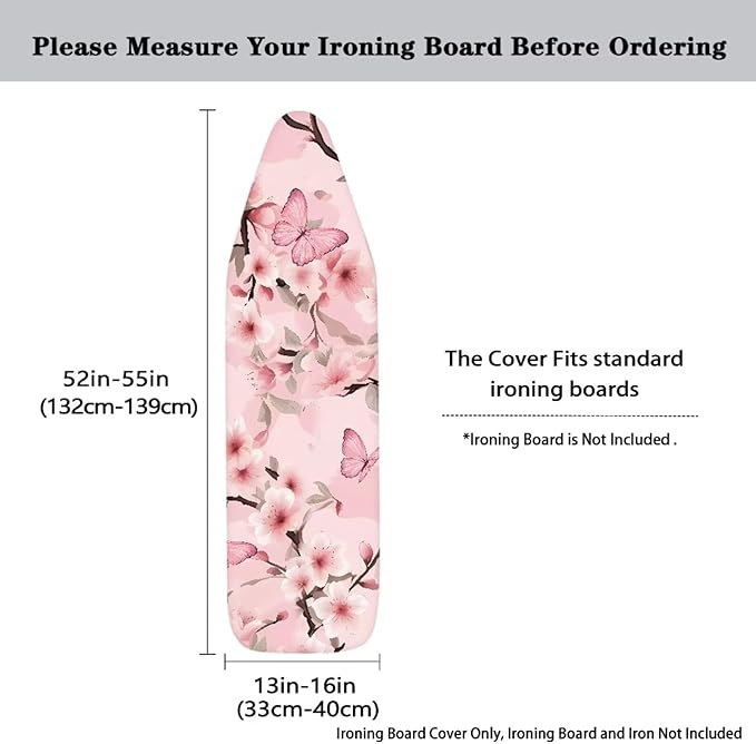 Beauty Cherry Blossom Printed Ironing Board Cover, 15x54 Ironing Board Cover