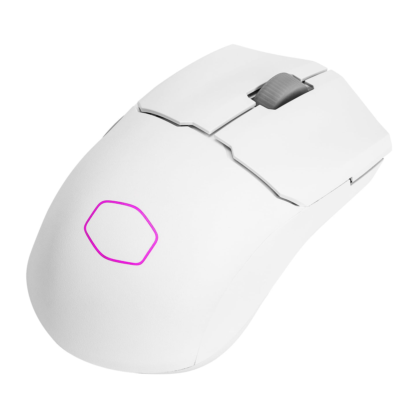 Cooler Master MM712 Wireless Gaming Mouse Black with Adjustable 19,000 DPI, 2.4GHz and Bluetooth , Ultraweave Cable, PTFE Feet, RGB Lighting and MasterPlus+ Software