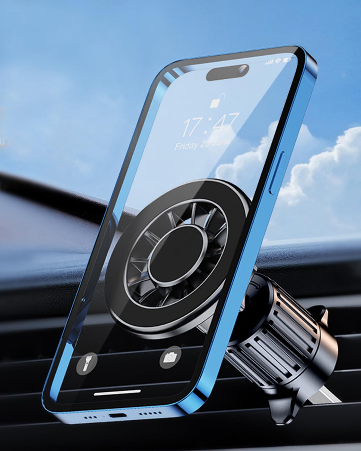 Vent Phone Mount for Car, Magnetic with Car Phone Holder, Case-Friendly & Secure Fit Black
