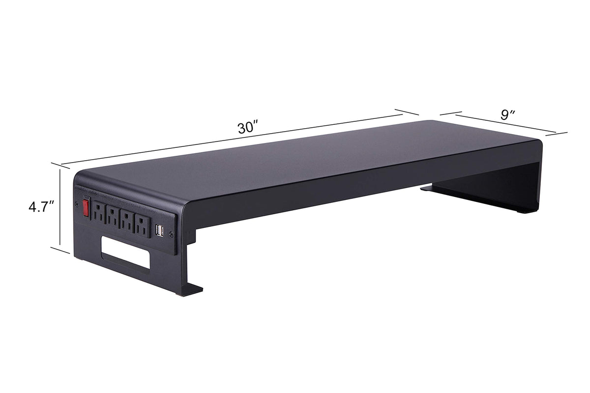 Rocelco 40" Large Height Adjustable Standing Desk Converter with Dual Monitor Stand BUNDLE - Quick Sit Stand Up Computer Workstation Riser - Retractable Keyboard Tray - Black (R DADRB-40-DMS)
