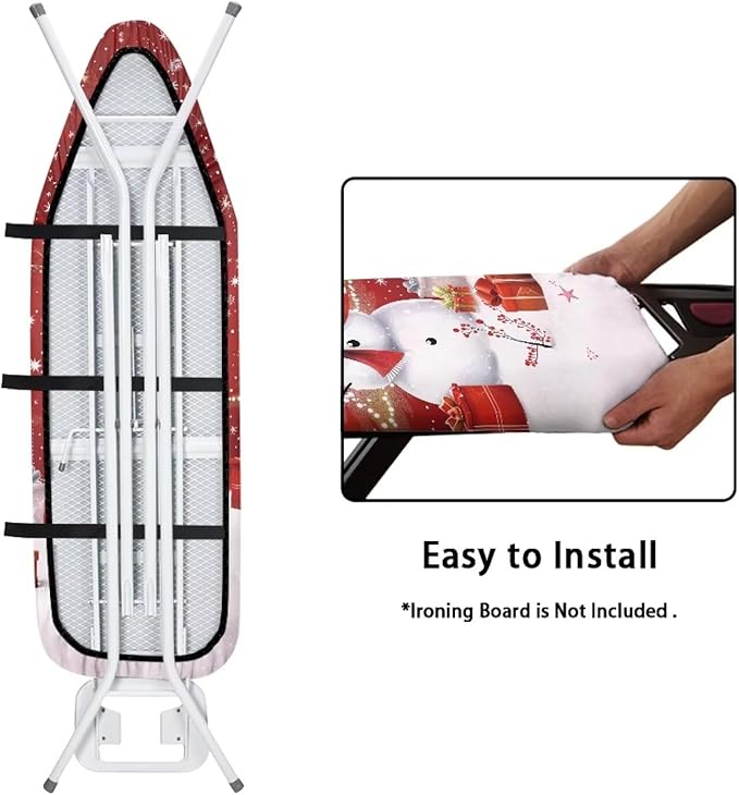 Snowman 15x54 Ironing Board Cover and Pad Elastic Edge Applicable Standard Size