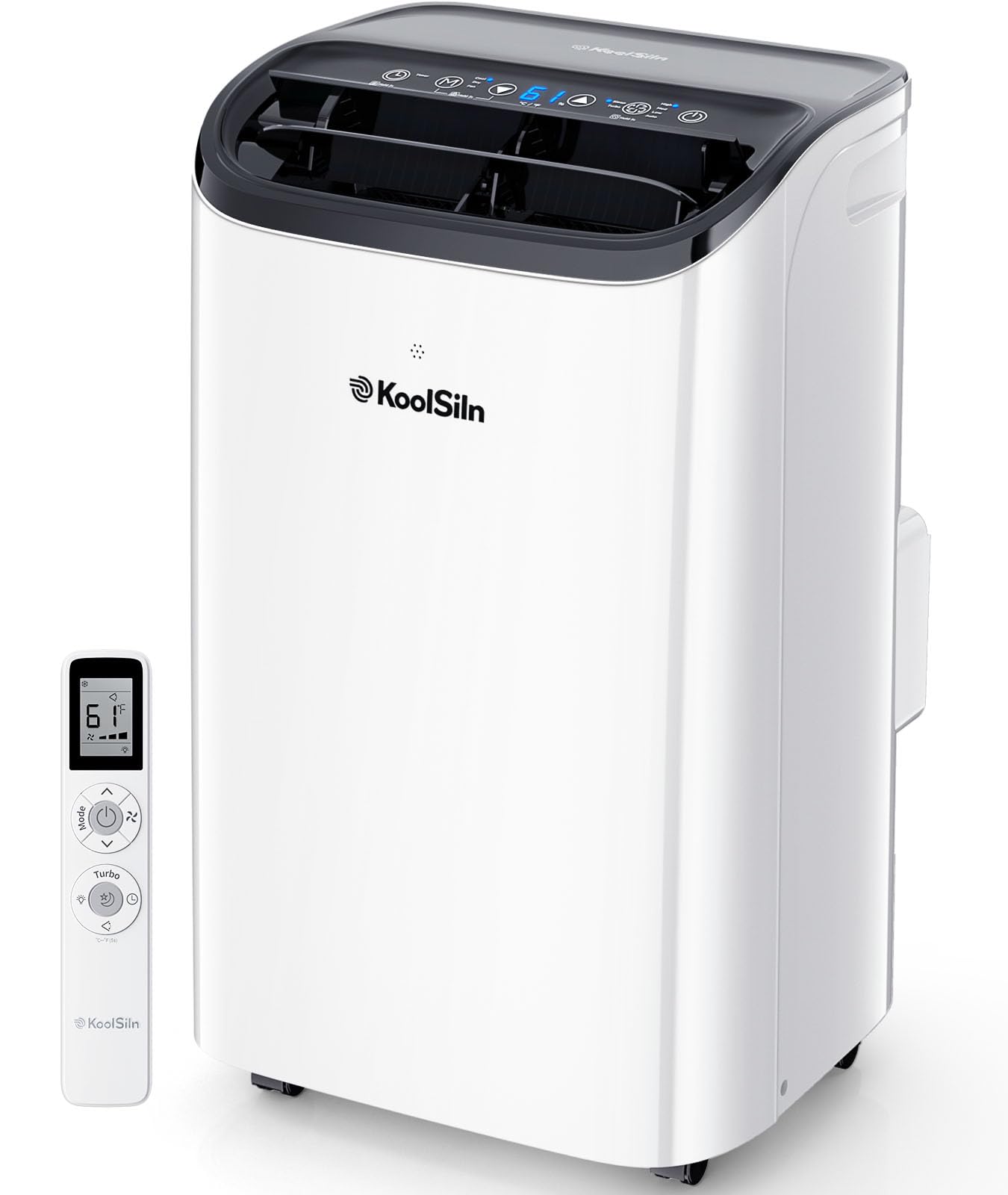 12,000 BTU Portable Air Conditioner Cools Up to 550 Sq.Ft, Auto-Evaporation Low Noise Portable AC Unit with Remote Control Fits for Large Room, Office, Garage,Cold White