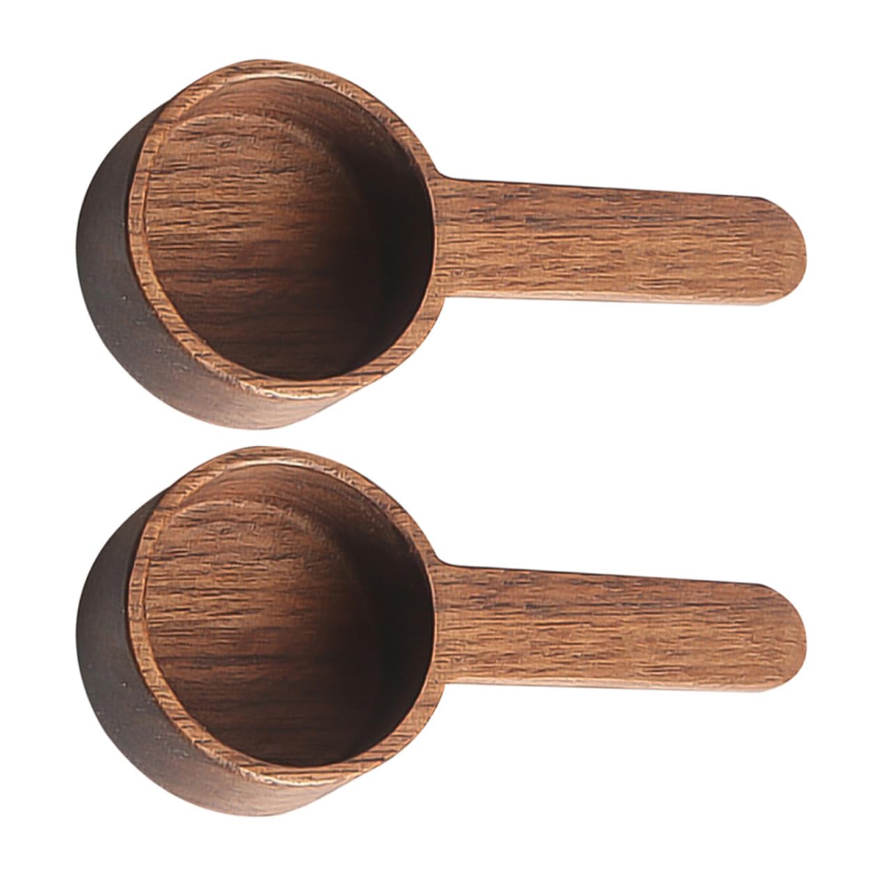 HEANUJJ 2pcs Wooden Coffee Spoon 1/4 Cup Measuring Coffee Ground Spoon - Wood Tablespoon for Sugar Tea Bath Salt Ground Canisters Jar Portable