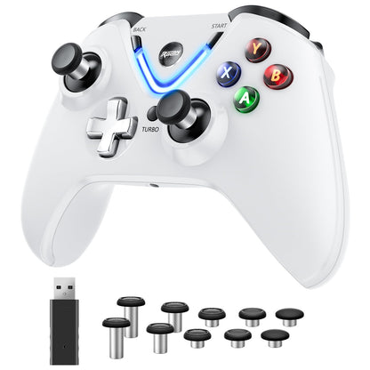 RALAN Wireless Controller with Paddles for Xbox One S/X, Xbox Series S/X, Windows PC, 2.4G Wireless Adapter with 3.5mm Headphone Jack, ALPS Joystick, Hall Effect Sensing trigger