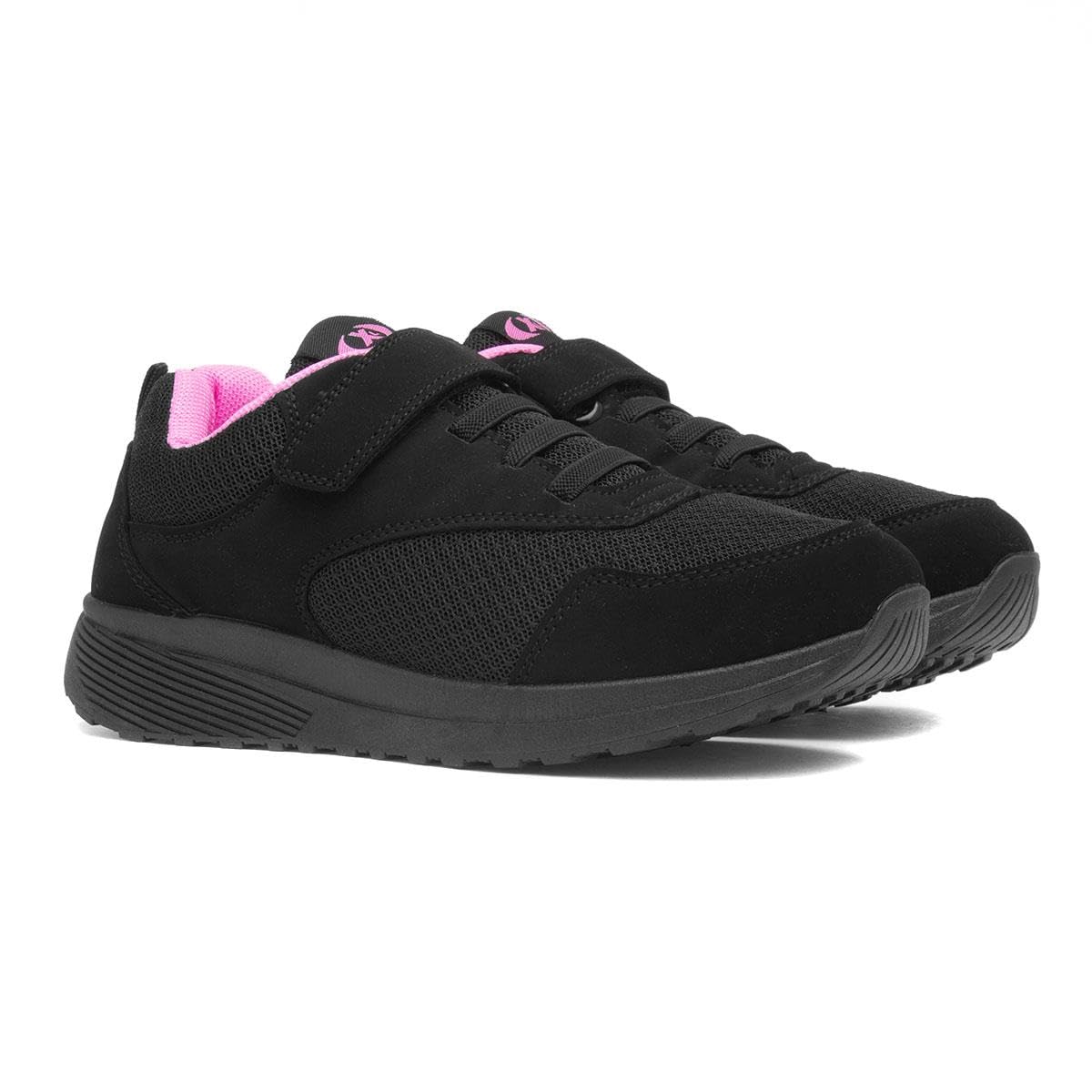 XL Kids Black Easy Fasten Trainer - Size 13 Child UK - Black