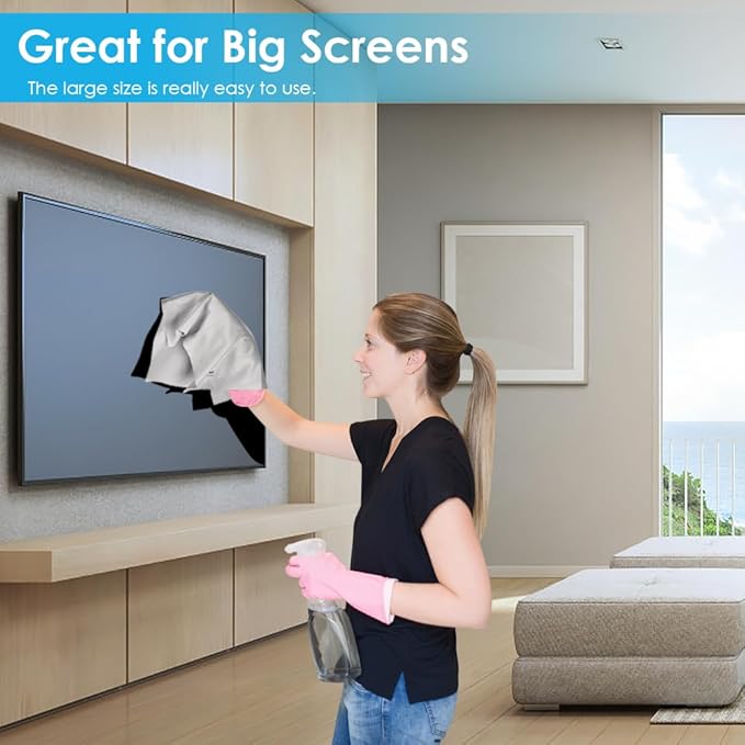 6PCS Large Eyeglass Cleaning Cloths, 12 x12 inches Glasses Cleaner,