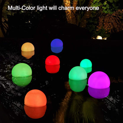 DeeprBlu Floating Pool Light, IP68 Waterproof Hot Tub Lights, RGB Colour Changing LED Bathtub Lights, Bath Lighting Up Ball Light for Kids Gift, Indoor and Outdoor Decor-4pcs