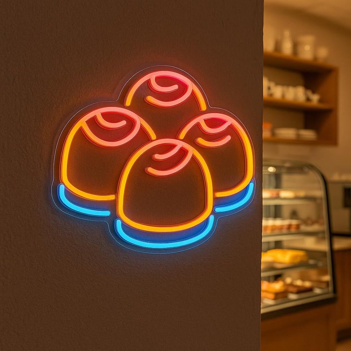 Candy Neon Sign. LED Cake Shop Decor. Coffee Shops Neon Decor. Pastry Chef Gift Idea.