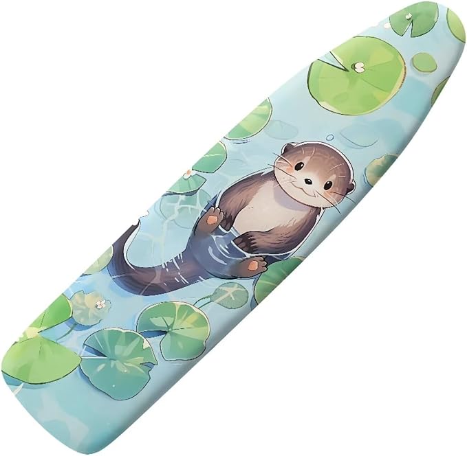 Cute Otter Ironing Board Covers Heavy-Duty Fabric Non Slip Padded Ironing Board