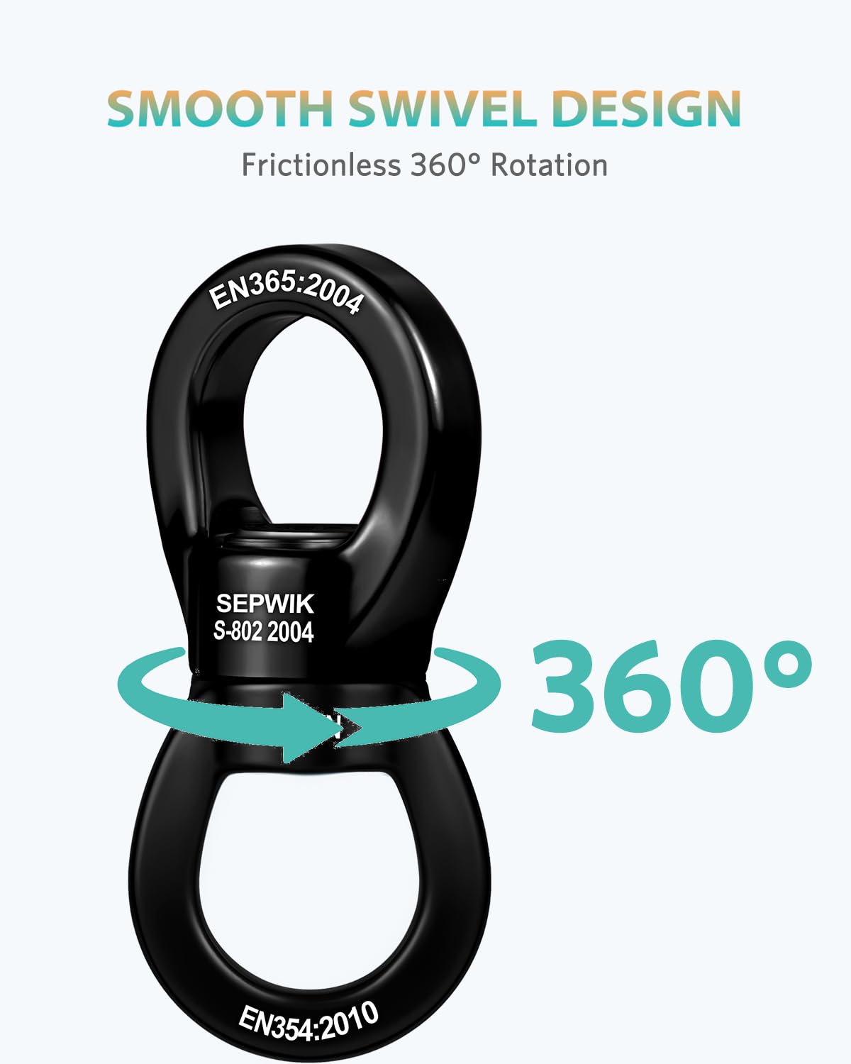 SEPWIK Swing Swivel, 35KN Swing Spinner, 360° Safety Rotational Device Hanging Accessory for Hanging Hammock, Aerial Dance
