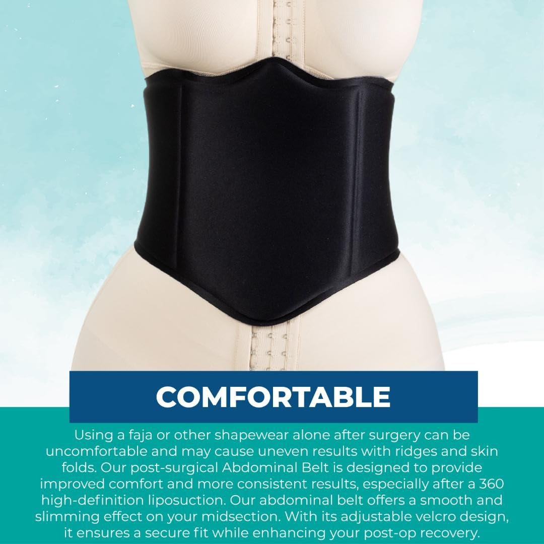 Lipo Express 360 Bbl Lipo Foam Ab Board Post Surgery Abdominal Compression Board Belly Lipo Wrap Recovery Waist Cincher Black