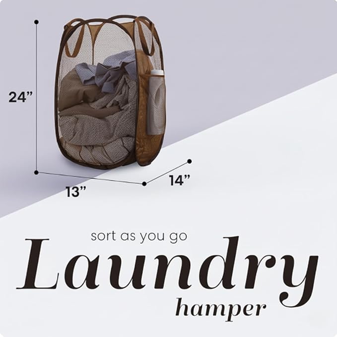 Handy Laundry Collapsible Mesh Pop Up Hamper