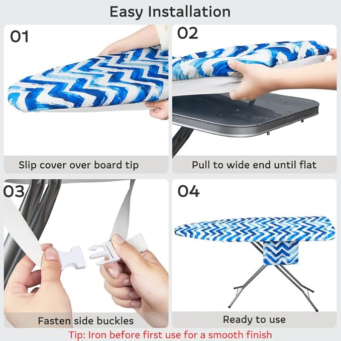 FIOBEE Ironing Board Cover and Pad Extra Thick Iron Board Pad