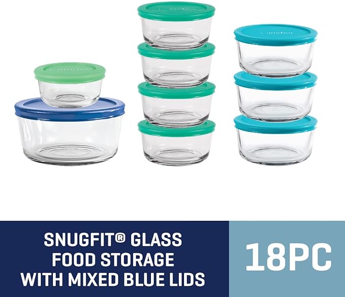 Anchor Hocking 18 Piece Glass Storage Containers