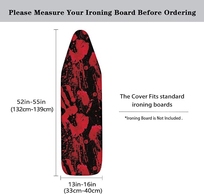 Blood Hands Ironing Board Cover Standard Size Halloween Ironing Board Dust