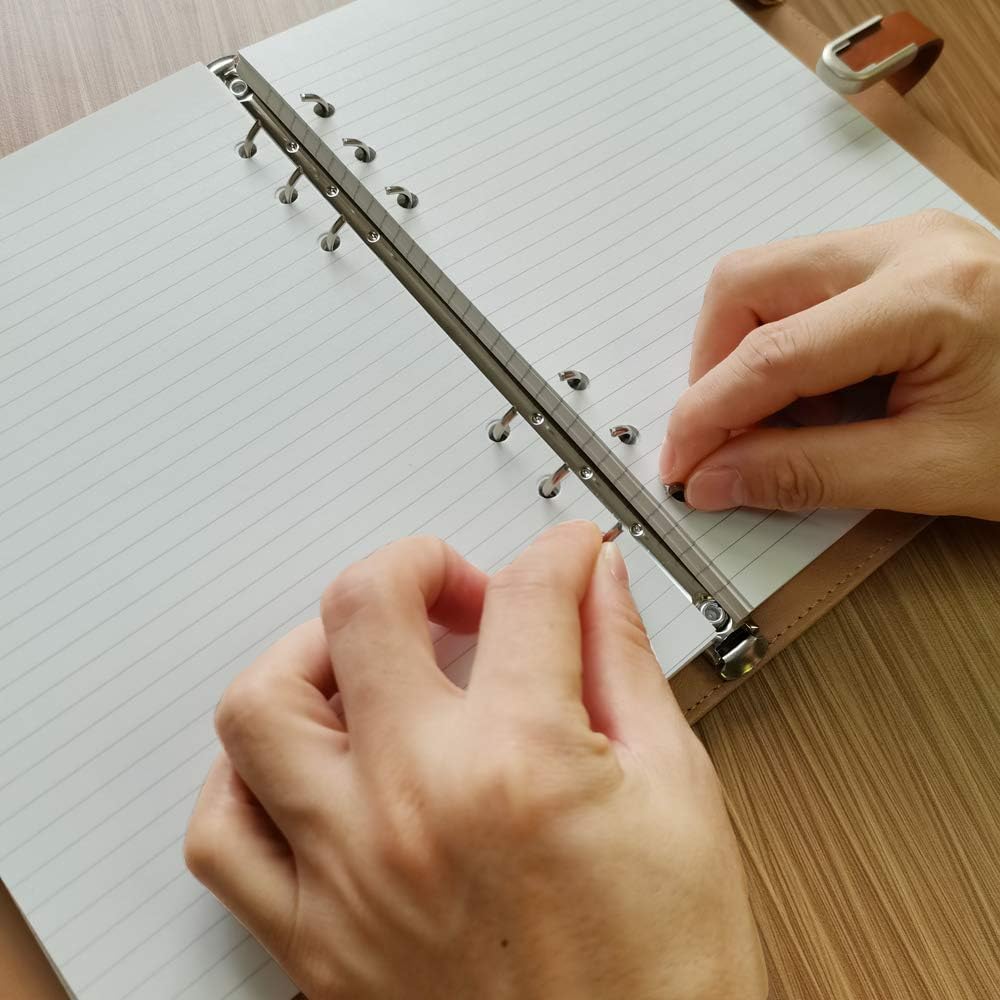 (5 Pack) A5 Lined Refills Paper for Filofax Planner/Binders/Organizer, 6 Hole Punched, Total 500 Sheets/1000 Pages, 100gsm, White, 5.8 x 8.2 Inch Filler Paper