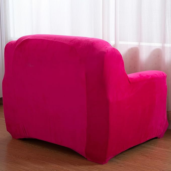 vctops 1-Piece Velvet Plush Stretch Chair Sofa Slipcover Soft Fuzzy Fluffy