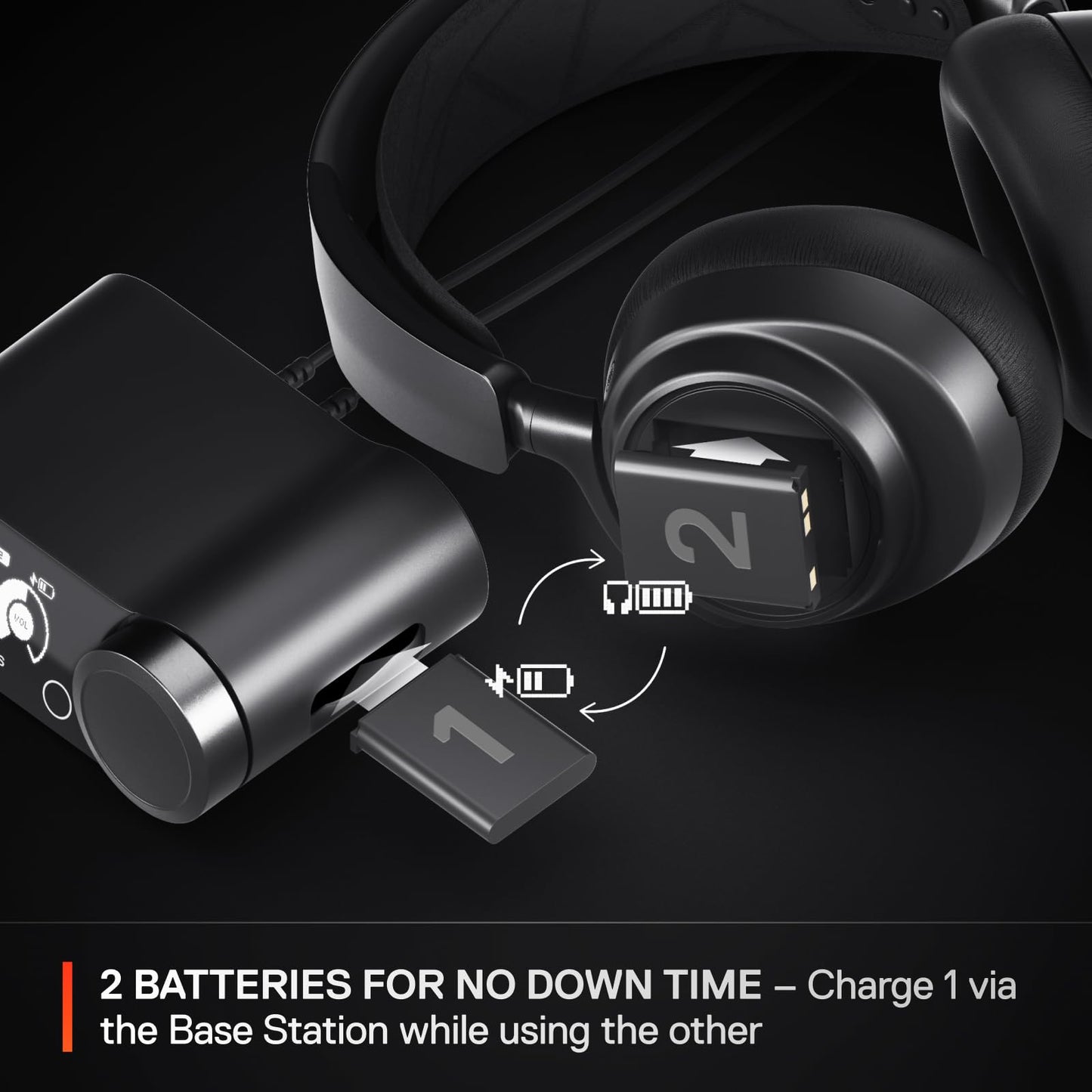 SteelSeries Arctis Nova Pro Wireless Xbox Multi-System Gaming Headset - Premium Hi-Fi Drivers - Active Noise Cancellation Infinity Power System - Stealth Mic - Xbox, PC, PS5, PS4, Switch, Mobile