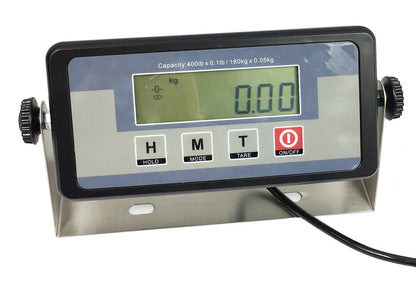 Angel USA Extra Large Platform 22 inches x 18 inches Stainless Steel 400lb Heavy Duty Digital Postal Shipping Scale, Powered by Batteries or AC Adapter, Great for Floor Bench Office Weight Weighing