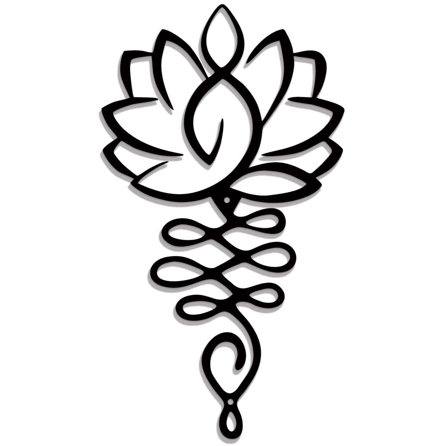 Zckjnoi Metal Wall Art Lotus Flower Yoga Room Decor, Black Metal Meditation Wall Arts Sculpture, Spiritual Mandala Wall Decor, Zen Buddhist Wall Decor for Living Room Bedroom Office