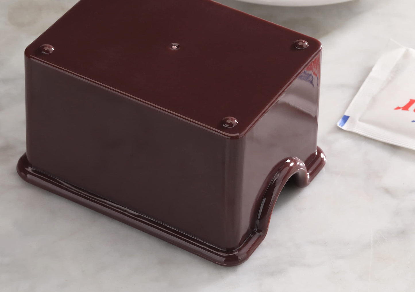 New Star Foodservice Plastic Sugar Packet Holder, Brown, Set of 12