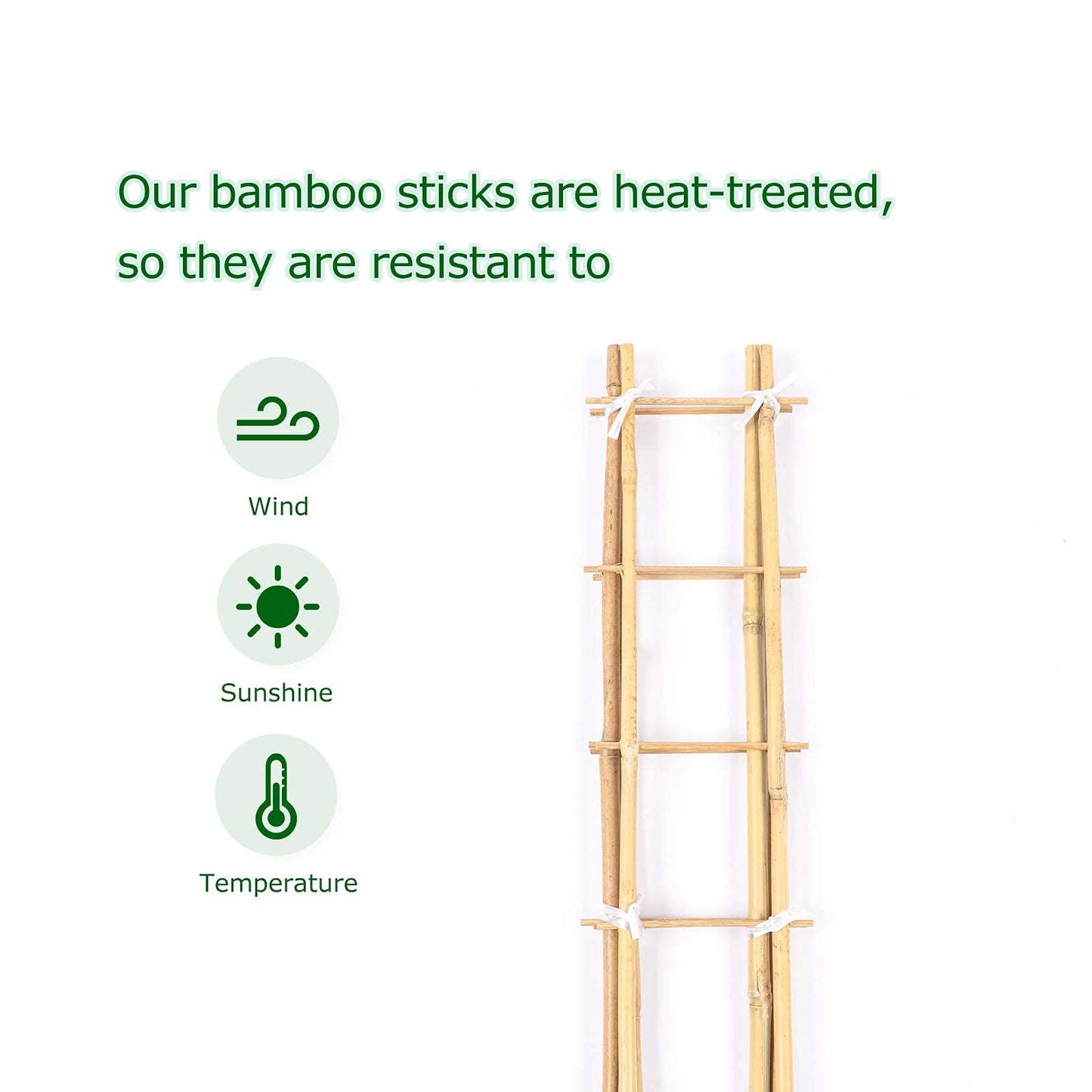 Cambaverd 24 Inch Trellis for Potted Plants, 3 Pack Bamboo Trellis Indoor, Natural Garden Trellis for Climbing Plant Monstera Hoya Vegetables and Fruits