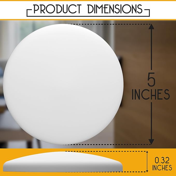 Door Stoppers X-Large 5" (3 Pack) - Door Stoppers for Wall with Strong Back Adhesive - Quiet and Shock Absorbent Silicone Wall Protectors from Door Knobs - Protects Every Surface - White